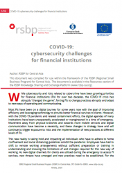 COVID-19:  cybersecurity challenges  for financial institutions